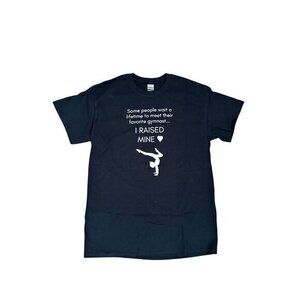 Gymnastics-Themed Parent T-shirt Black Gildan Ultra Cotton